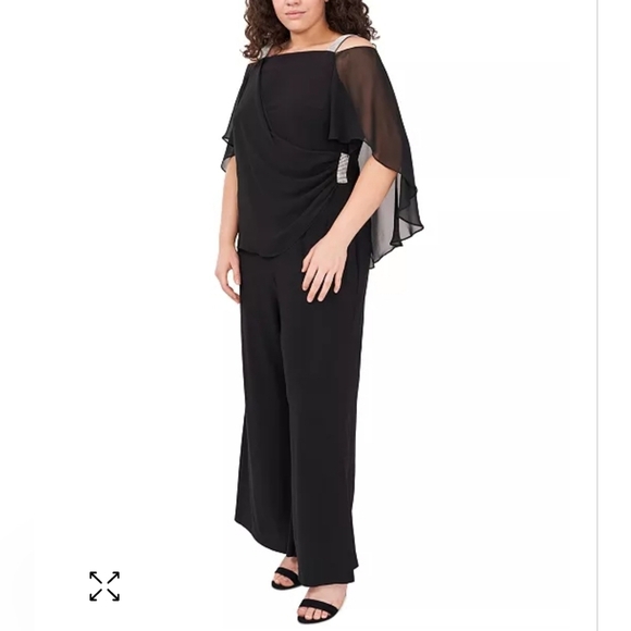 MSK Black Wide Leg Jumpsuits - Picture 3 of 8